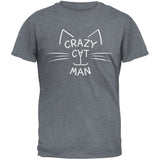 Crazy Cat Man Black T-Shirt