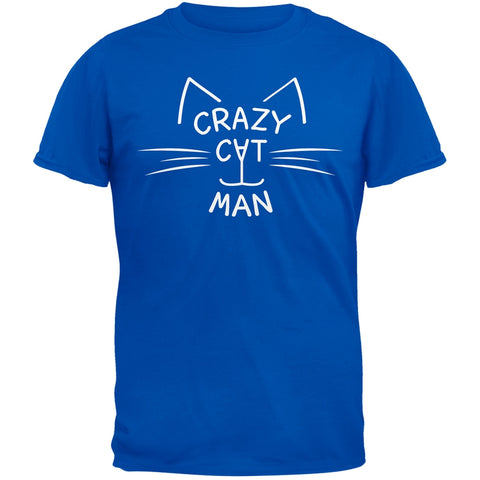 Crazy Cat Man Blue T-Shirt