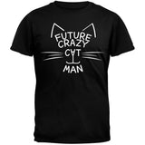 Future Crazy Cat Man Black T-Shirt