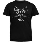 Future Crazy Cat Man Youth Black T-Shirt