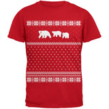 Polar Bears Ugly Christmas Sweater Red Youth T-Shirt