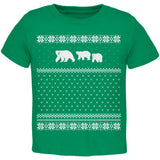 Polar Bears Ugly Christmas Sweater Red Toddler T-Shirt