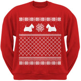 Scottish Terrier Ugly Christmas Sweater Dark Green Crew Neck Sweatshirt