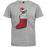 Christmas Stocking Pug White T-Shirt