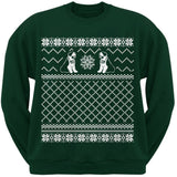 Saint Bernard Ugly Christmas Sweater Dark Green Crew Neck Sweatshirt