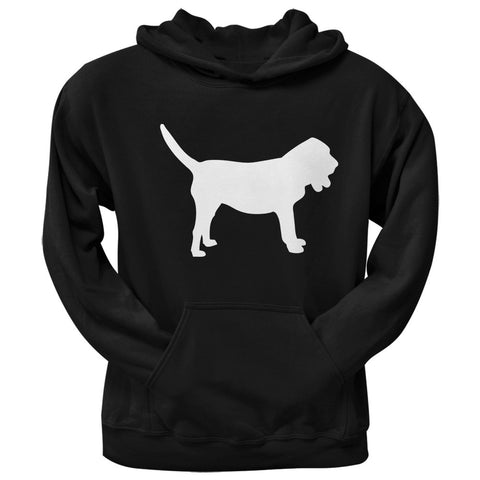 Bloodhound Silhouette Black Adult Hoodie