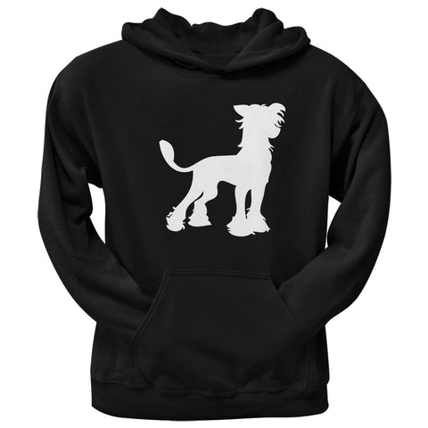 Chinese Crested Silhouette Black Adult Hoodie