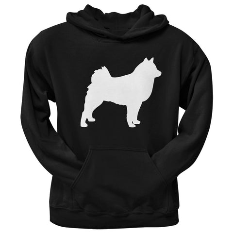 Finnish Spitz Silhouette Black Adult Hoodie