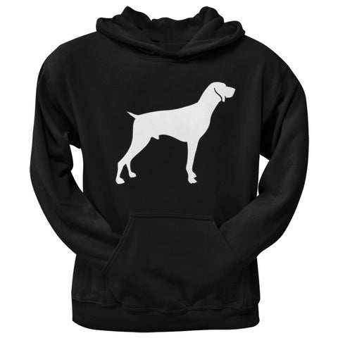 German Shorthaired Pointer Silhouette Black Adult Hoodie