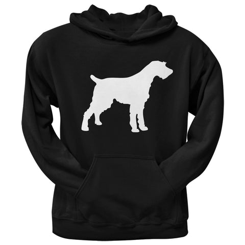 German Wirehaired Pointer Silhouette Black Adult Hoodie