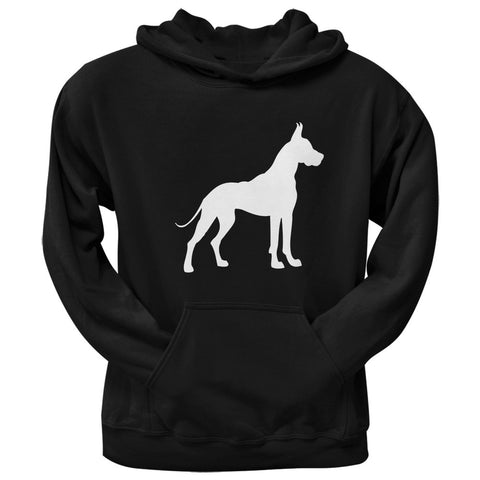 Great Dane Silhouette Black Adult Hoodie