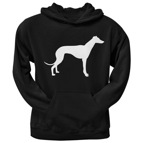 Greyhound Silhouette Black Adult Hoodie