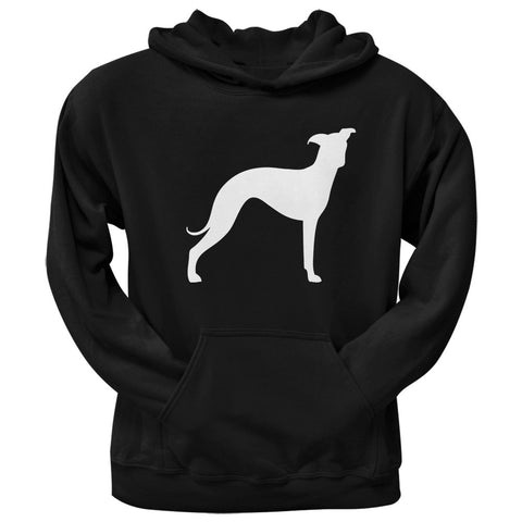 Italian Greyhound Silhouette Black Adult Hoodie