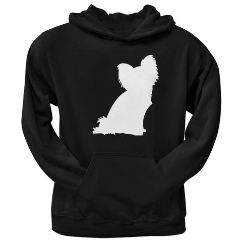 Papillon Silhouette Black Adult Hoodie