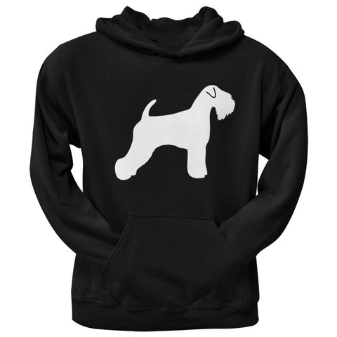 Soft Coated Wheaten Terrier Silhouette Black Adult Pullover Hoodie