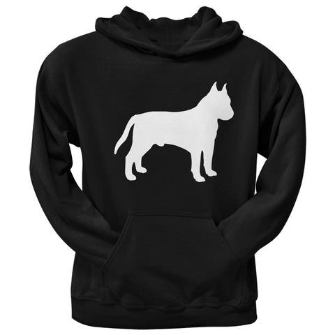 Staffordshire Bull Terrier Silhouette Black Adult Pullover Hoodie