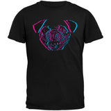 3D Pug Face Black Youth T-Shirt