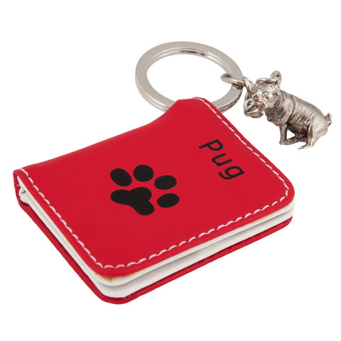 Pug Photo Wallet Keychain