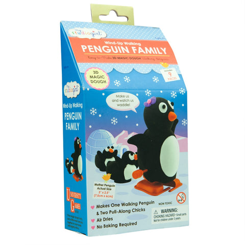 Penguin Family Dough Modeling Wind-Up Walking Kit