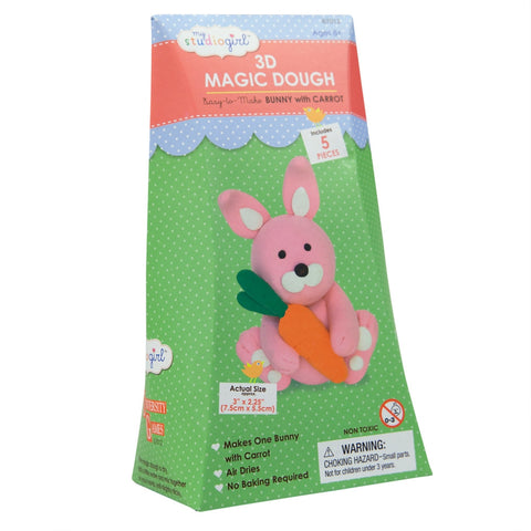 Bunny with Carrot 3D Magic Dough Modeling Kit