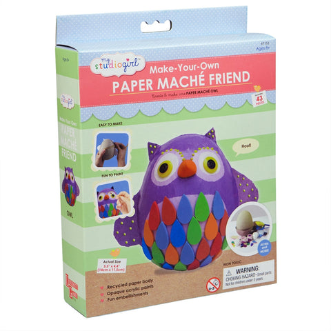 Owl Paper Mache Friend Kit