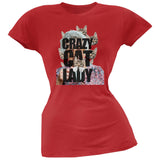 Crazy Cat Lady Navy Juniors T-Shirt