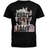 Crazy Cat Lady Blue Adult T-Shirt