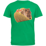 Taco Norfolk Terrier Green Adult T-Shirt