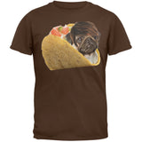 Taco Pug Blue Adult T-Shirt