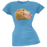 Taco Pig Red Juniors T-Shirt