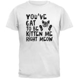 You've Cat To Be Kitten Me Right Meow Black Adult T-Shirt