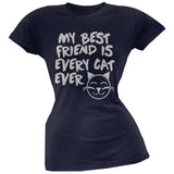 My Best Friend Is Every Cat Ever Pink Soft Juniors T-Shirt