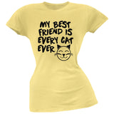 My Best Friend Is Every Cat Ever Pink Soft Juniors T-Shirt