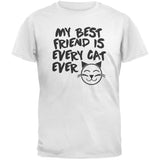 My Best Friend Is Every Cat Ever Black Adult T-Shirt