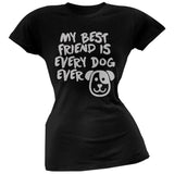 My Best Friend Is Every Dog Ever Pink Soft Juniors T-Shirt
