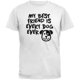 My Best Friend Is Every Dog Ever Black Adult T-Shirt