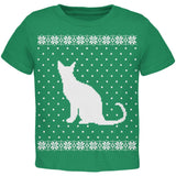 Big Cat Ugly Christmas Sweater Toddler T-Shirt