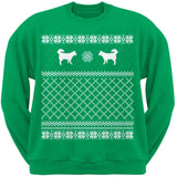 Alaskan Husky Black Adult Ugly Christmas Sweater Crew Neck Sweatshirt