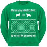 Border Collie Black Adult Ugly Christmas Sweater Crew Neck Sweatshirt
