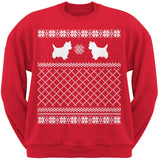Yorkshire Terrier Red Adult Ugly Christmas Sweater Crew Neck Sweatshirt