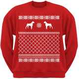 Boxer Black Adult Ugly Christmas Sweater Crew Neck Sweatshirt