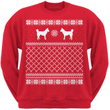 Siberian Husky Red Adult Ugly Christmas Sweater Crew Neck Sweatshirt