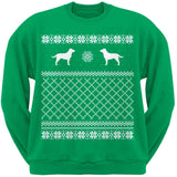 Chocolate Labrador Retriever Black Adult Ugly Christmas Sweater Crew Neck Sweatshirt