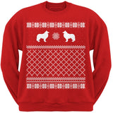 Collie Black Adult Ugly Christmas Sweater Crew Neck Sweatshirt