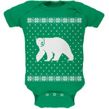 Big Polar Bear Ugly Christmas Sweater Black Soft Baby One Piece