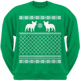 French Bulldog Black Adult Ugly Christmas Sweater Crew Neck Sweatshirt