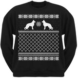 German Shepherd Black Adult Ugly Christmas Sweater Crew Neck Sweatshirt