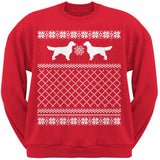 Golden Retriever Black Adult Ugly Christmas Sweater Crew Neck Sweatshirt