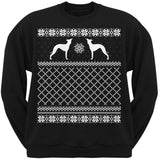 Italian Greyhound Black Adult Ugly Christmas Sweater Crew Neck Sweatshirt