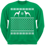 Italian Greyhound Black Adult Ugly Christmas Sweater Crew Neck Sweatshirt
